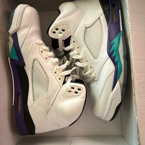 Men's White and Purple Athletic Shoes